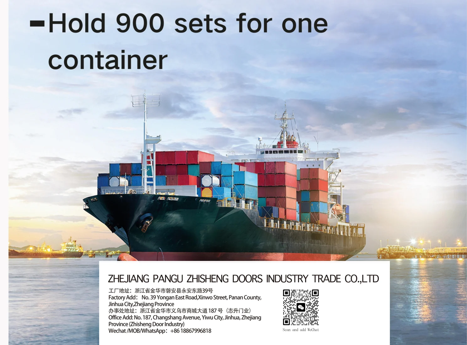 International container shipping for door exports