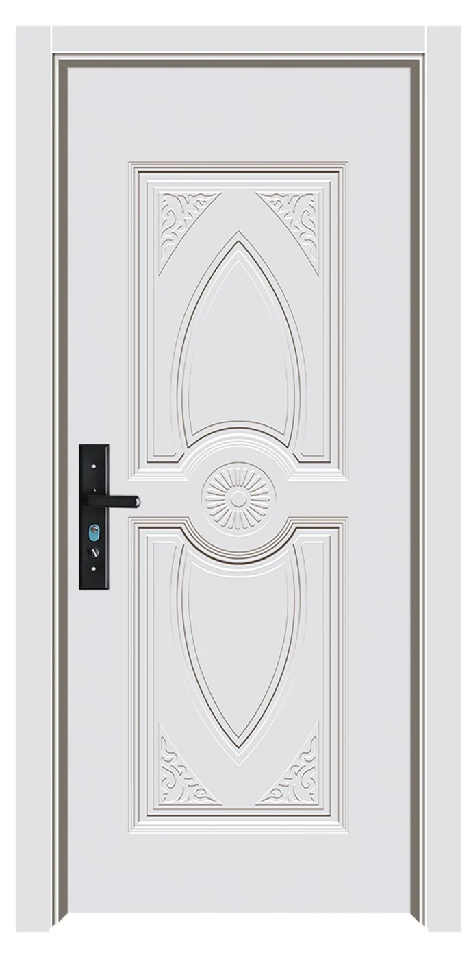 S-02 Classic Embossed steel wooden door