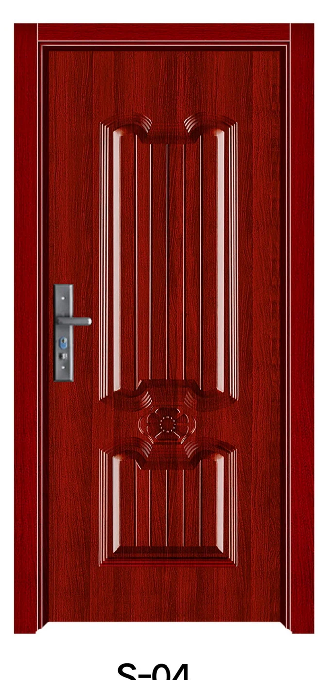 S-04 Classic Embossed steel wooden door