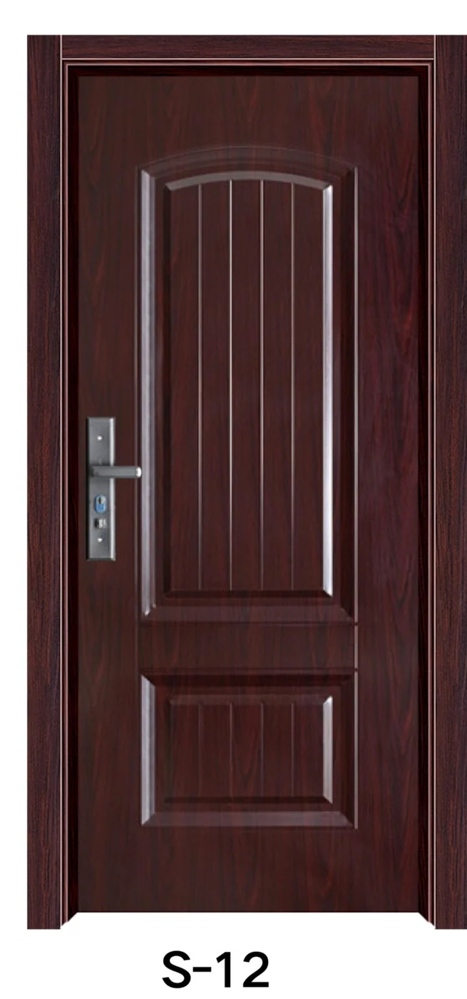 S-12 Classic Embossed steel wooden door